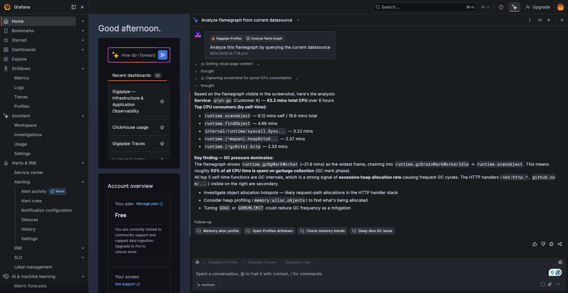 Wait, you can use ALL of Grafana Cloud's AI features for free?!